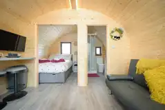 Glamping pod interior Glamping pod interior