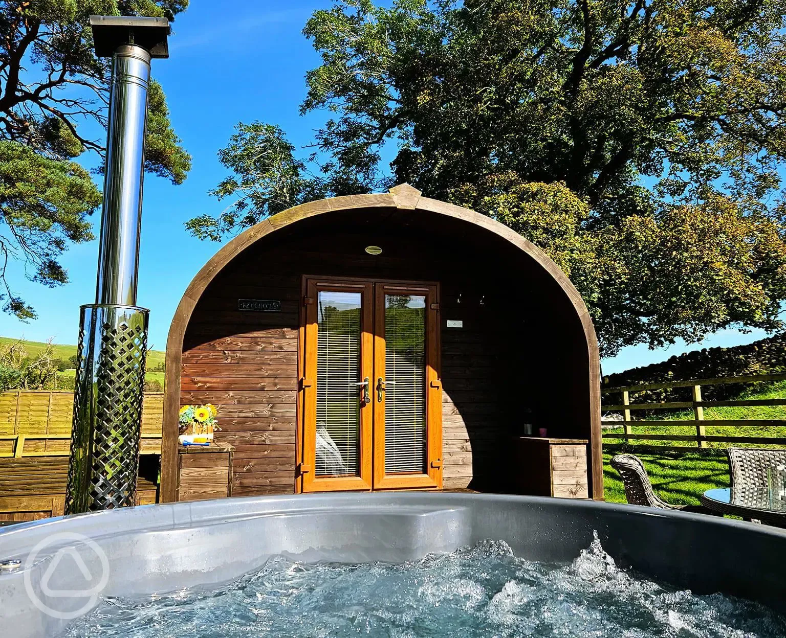 Glamping pods with hot tubs