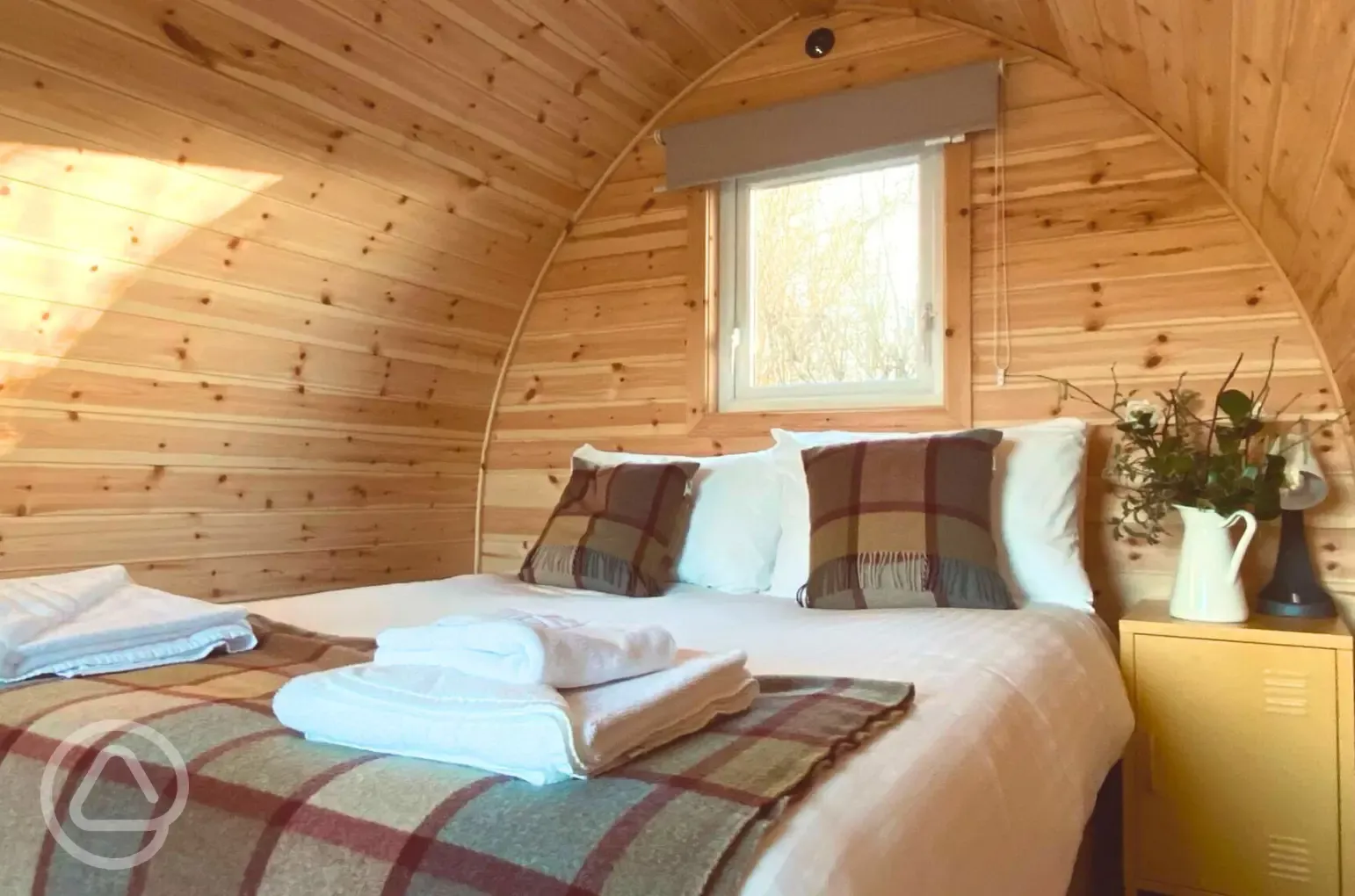 Camping pod interior