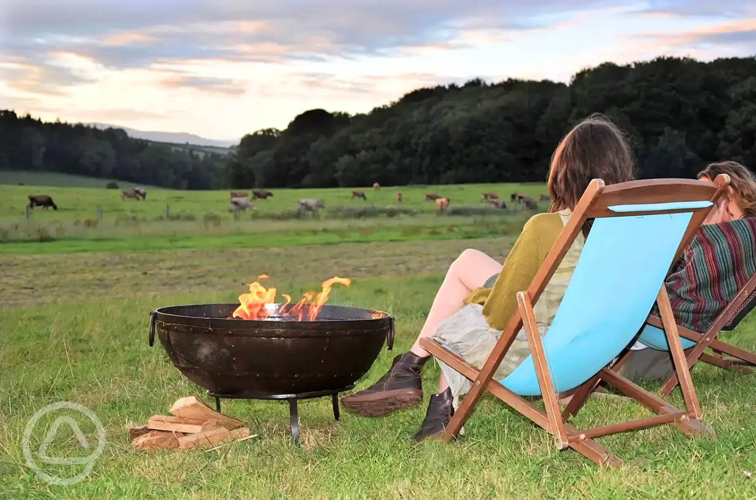 Non electric grass pitches - fire pits welcome