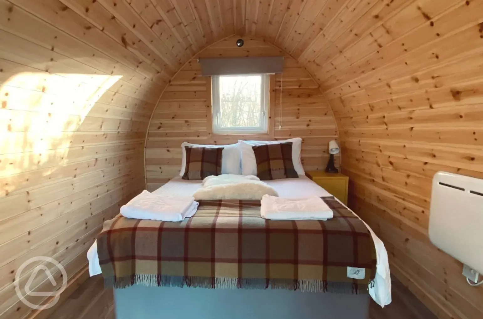 Camping pod interior