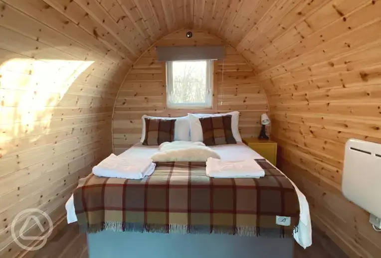 Camping pod interior