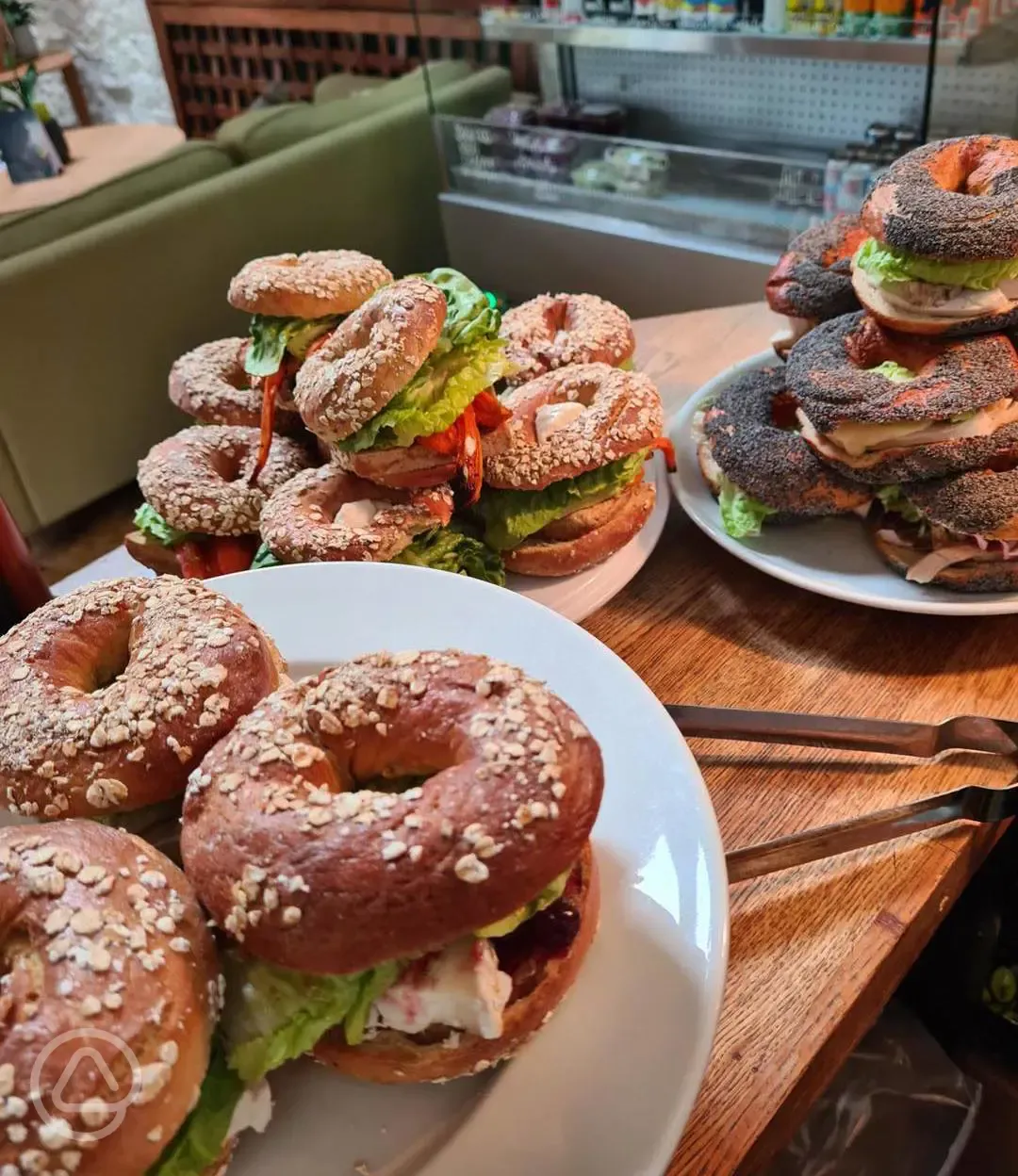 Food from The Green Table onsite cafe