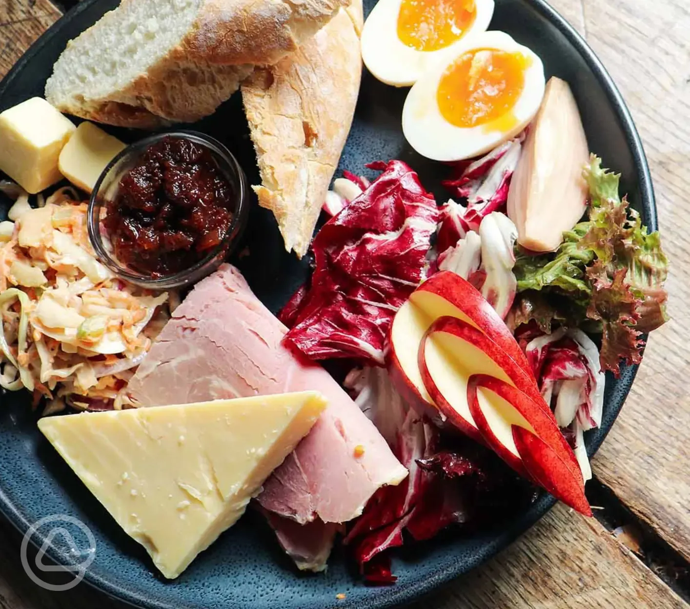 Food from The White Hart onsite pub
