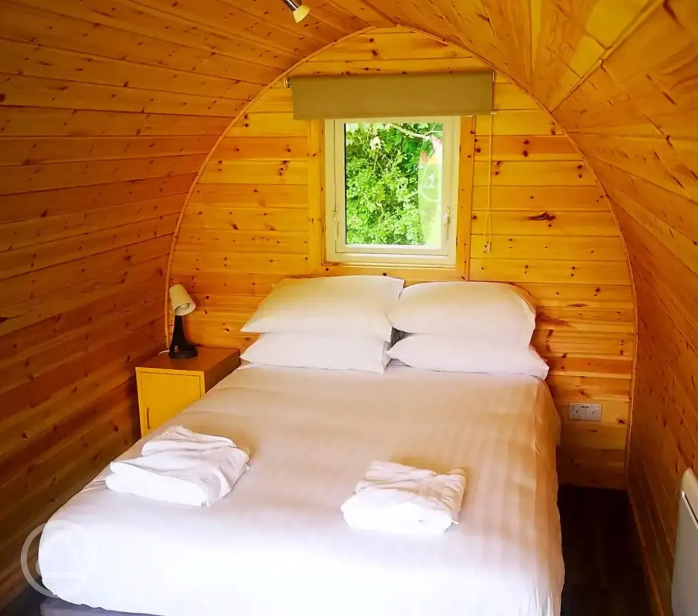 Camping pod interior