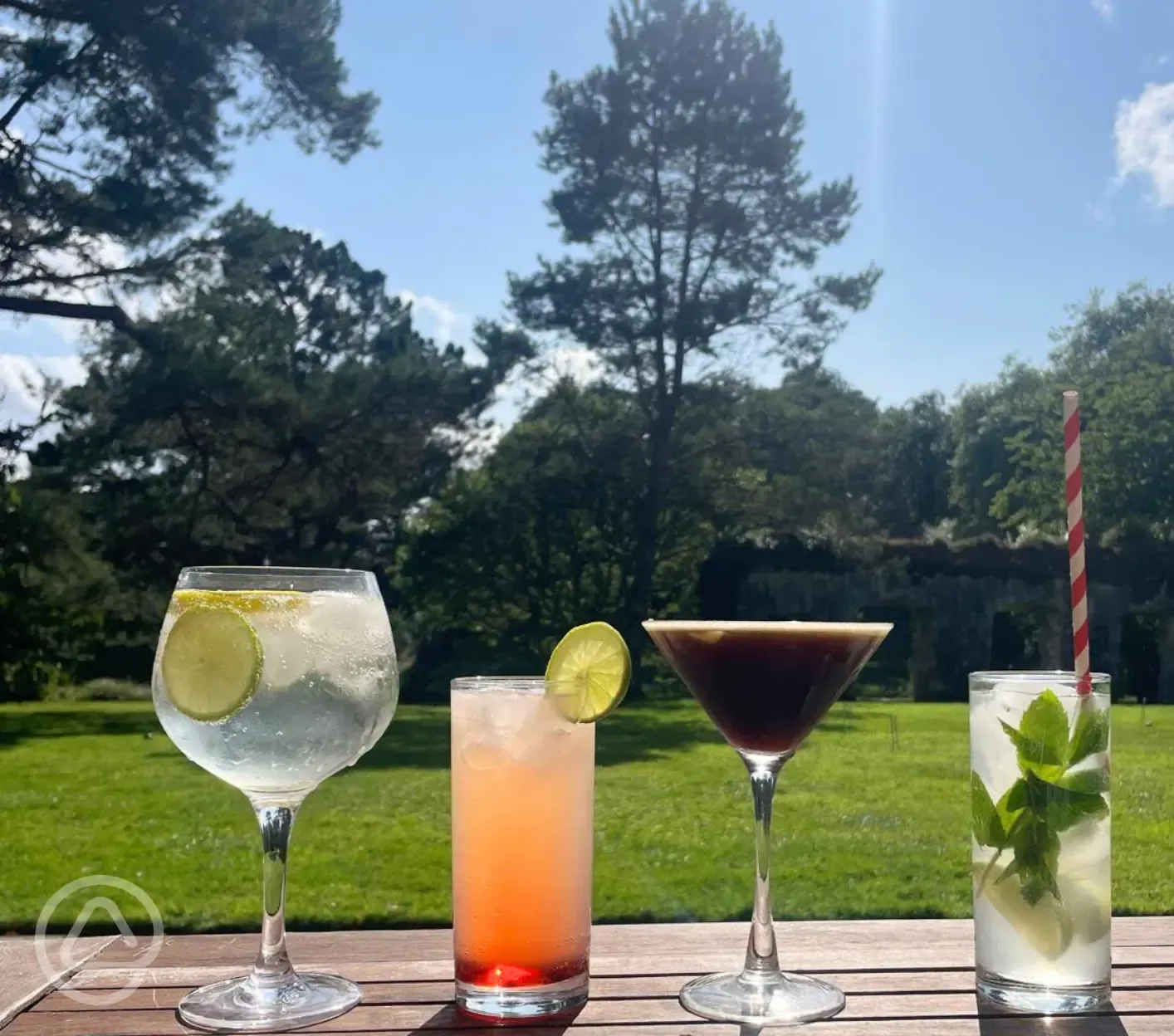 Cocktails from The White Hart onsite pub