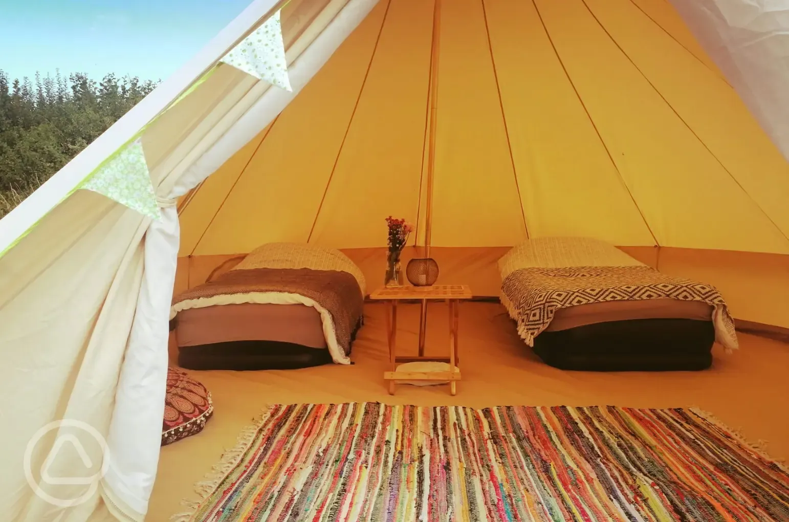 Bell tent interior
