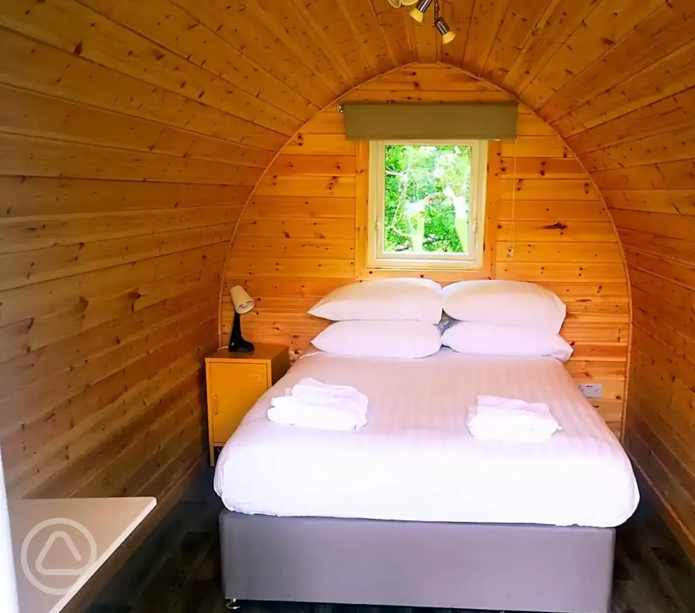 Camping pod interior