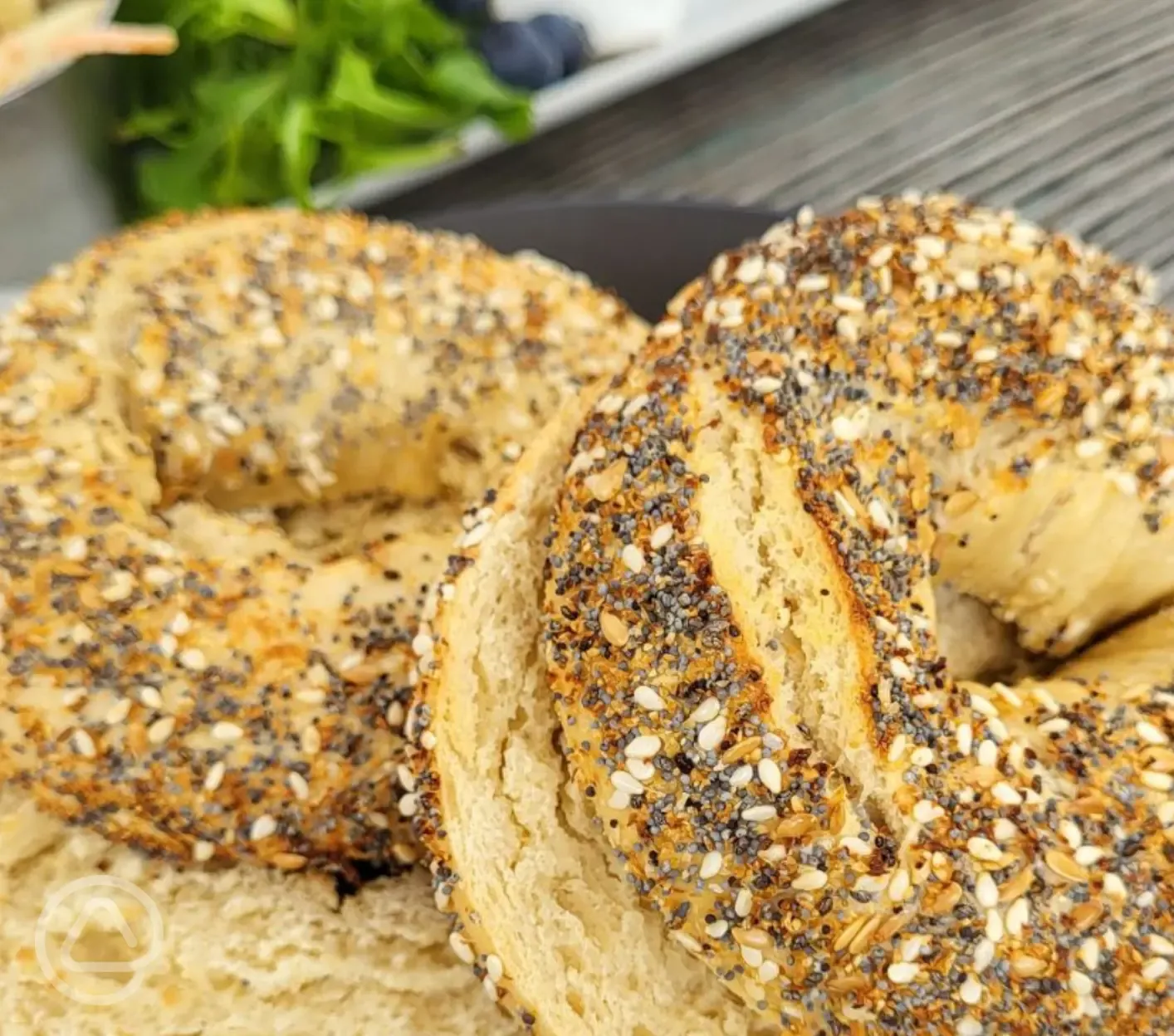 Food from Montreal Style Bagels - onsite bagel shop