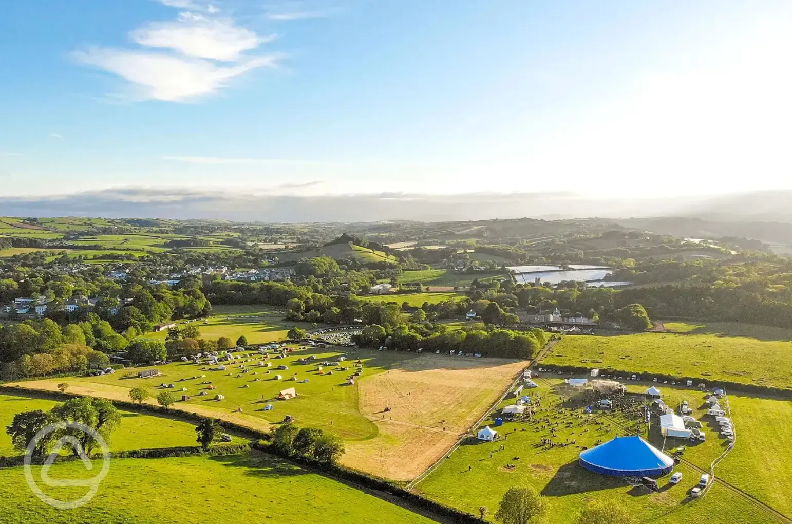 Aerial of the campsite