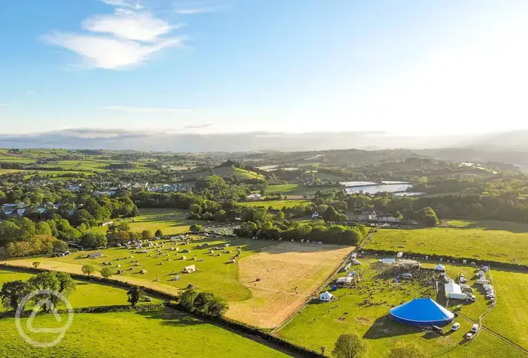 Aerial of the campsite