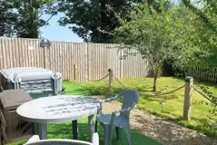 Windsong glamping pod outdoor seating and hot tub Windsong glamping pod outdoor seating and hot tub