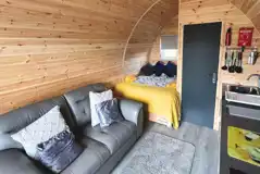 Seadreams glamping pod interior Seadreams glamping pod interior