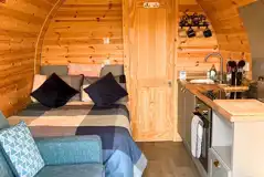 Windsong glamping pod interior Windsong glamping pod interior