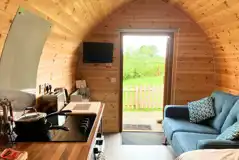 Windsong glamping pod kitchen/living area Windsong glamping pod kitchen/living area
