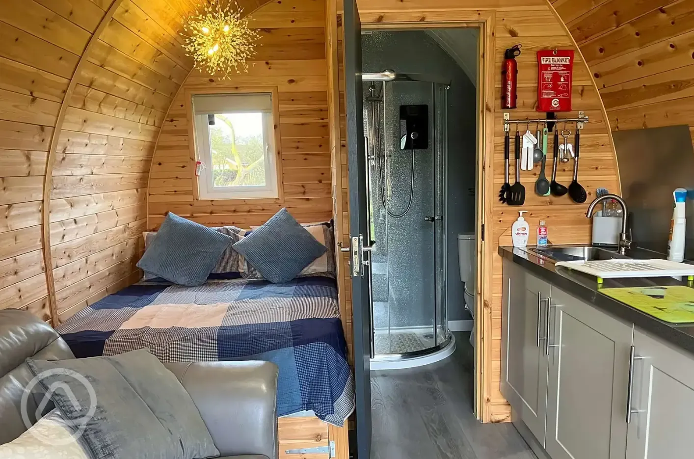 Windsong glamping pod interior Windsong glamping pod interior