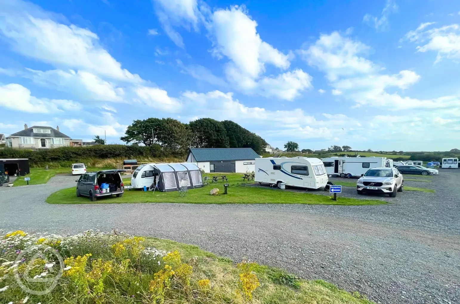 Hardstanding and grass pitches