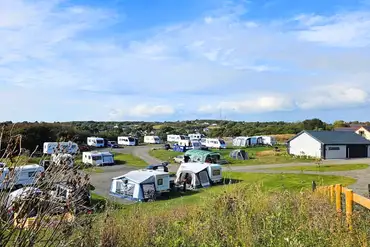 Maes Carafanau Penbryn Caravan Site with grass and hardstanding pitches