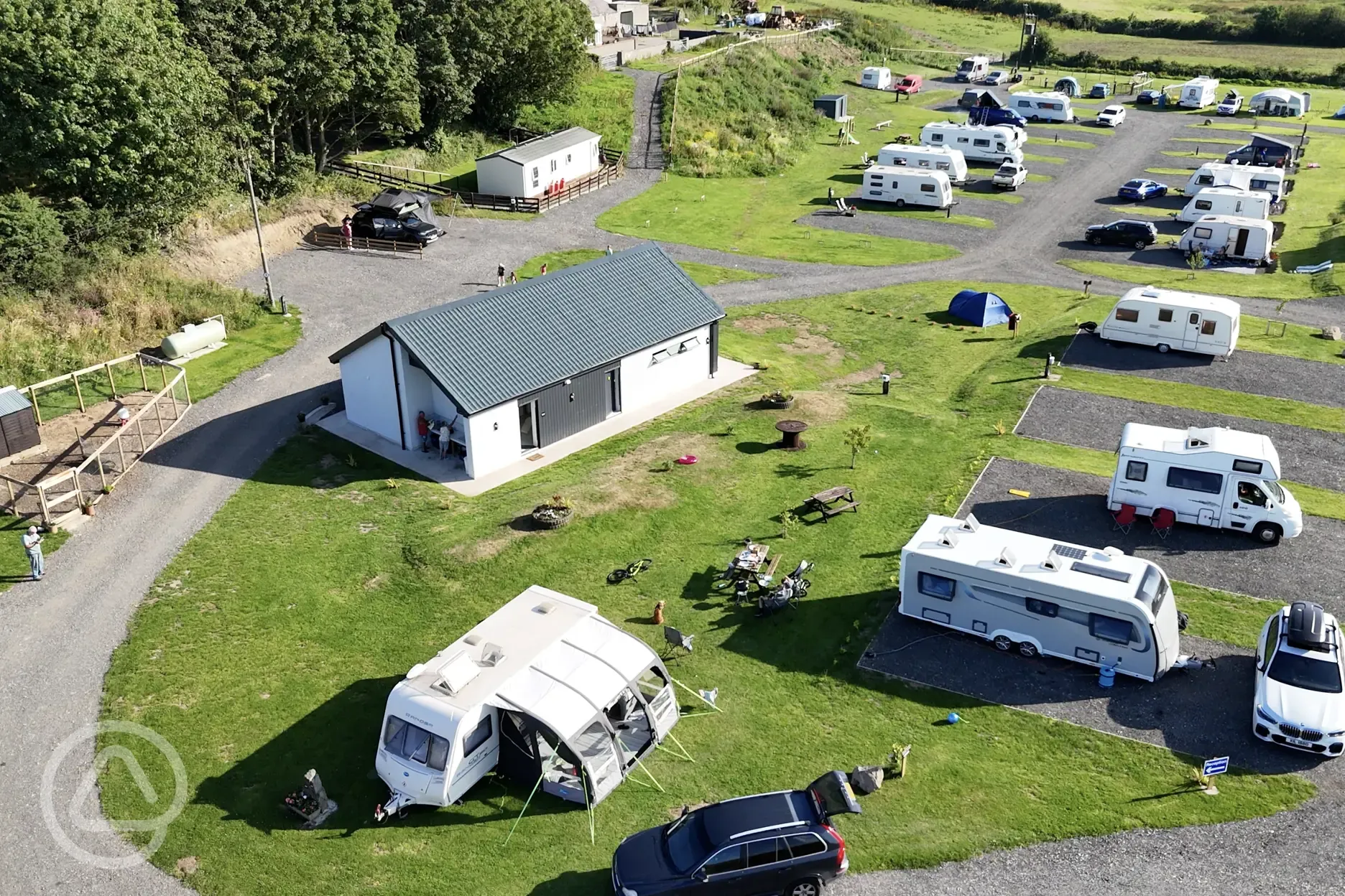 Aerial of facilities block 