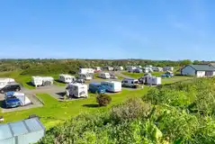 View to the hardstanding pitches (electric and fully serviced options)