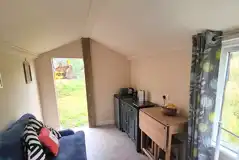 Blue Door glamping cabin interior