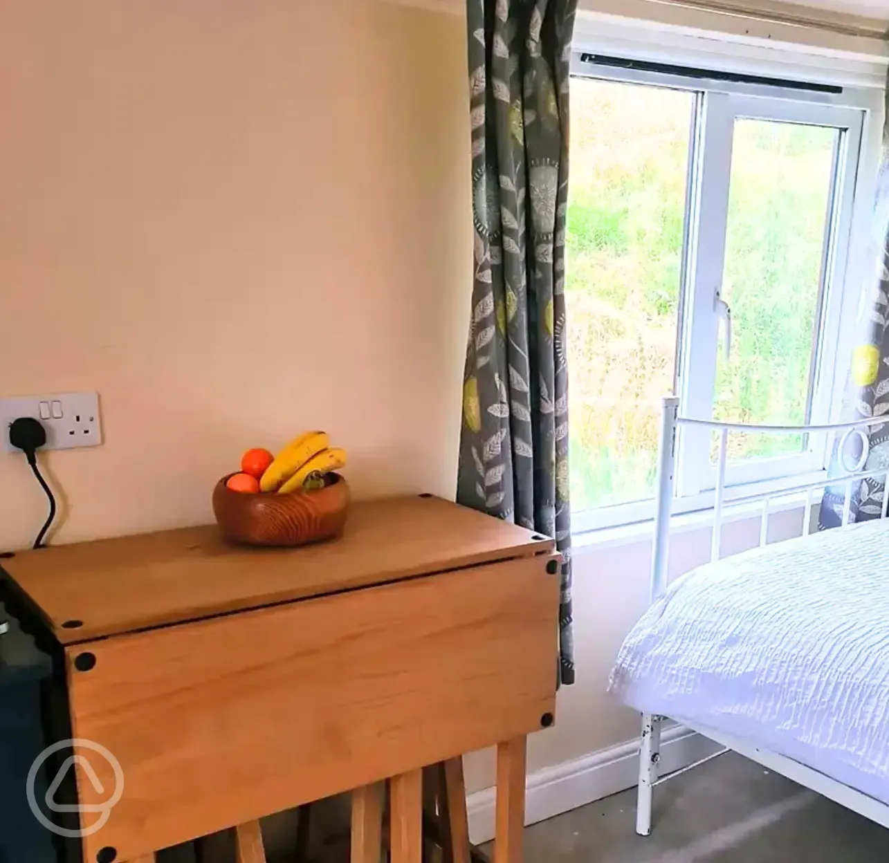 Blue Door glamping cabin interior