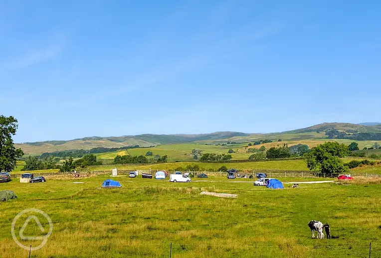 View of Cockin Farm Campsite in the Lake District