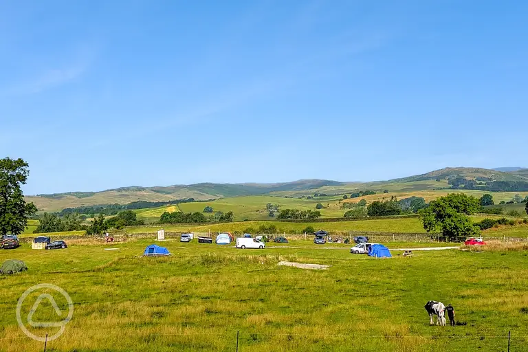 View of Cockin Farm Campsite in the Lake District