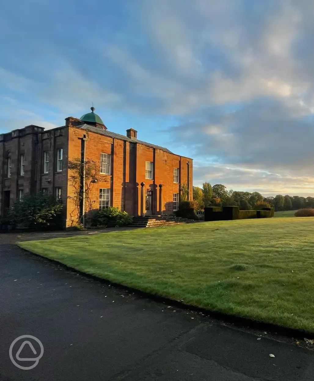 Sunset over Warrick Hall