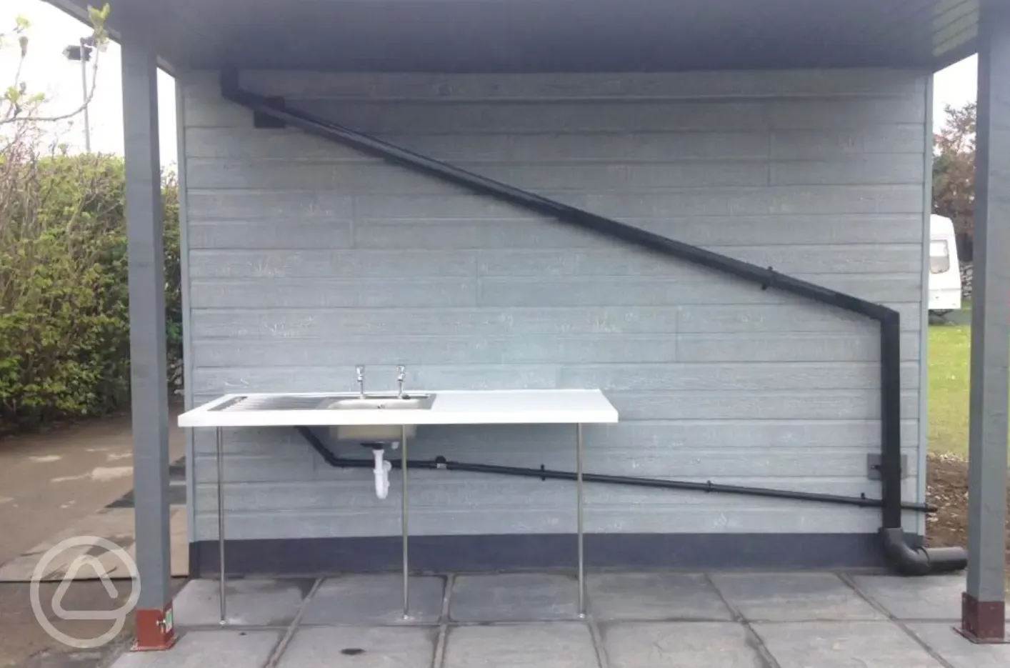 Outdoor washing up area