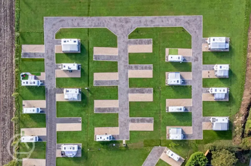 Aerial over site 