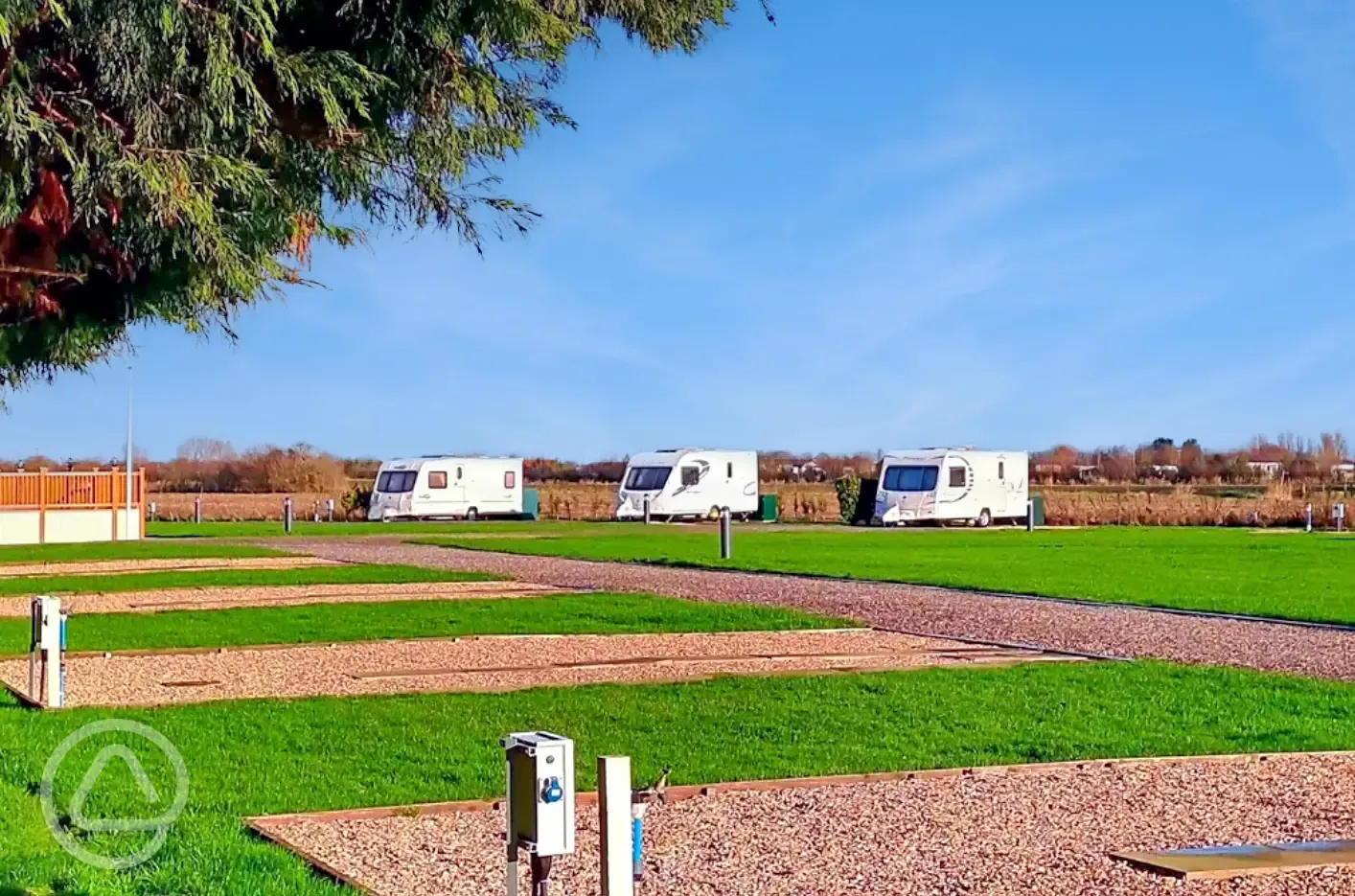 Fully serviced hardstanding touring pitches