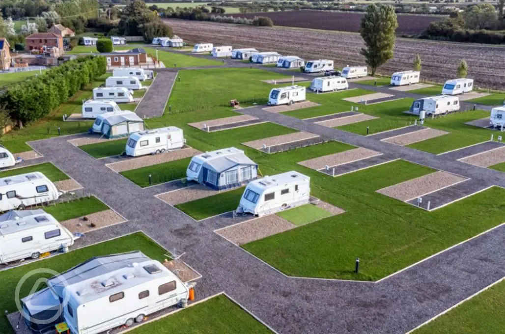 Aerial over site 