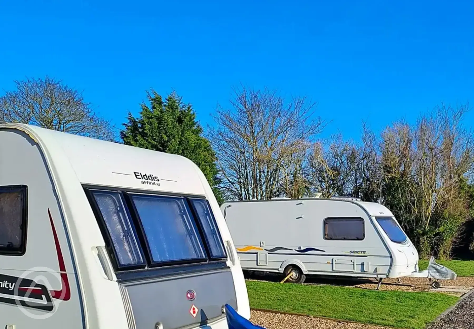 Fully serviced hardstanding touring pitches