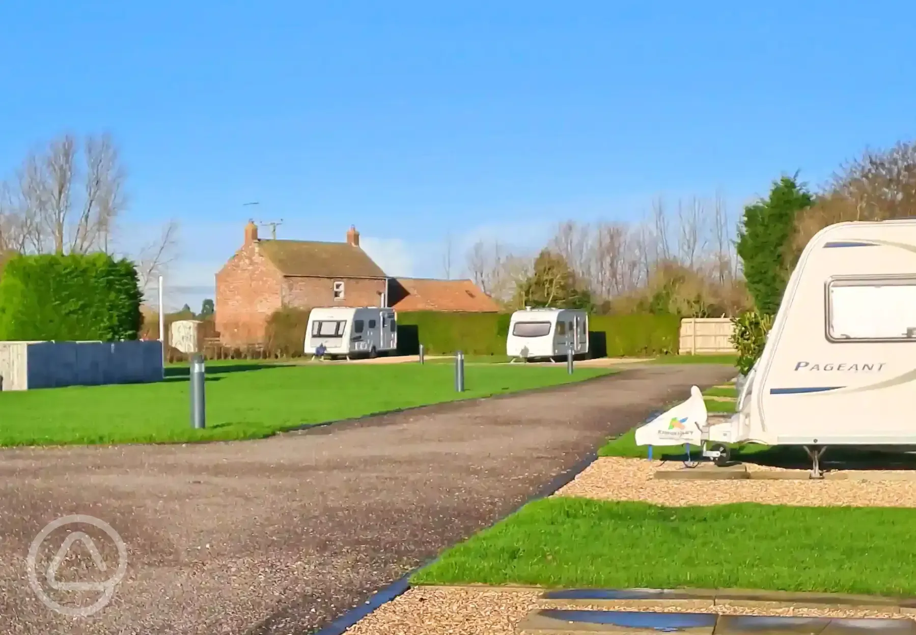 Fully serviced hardstanding touring pitches