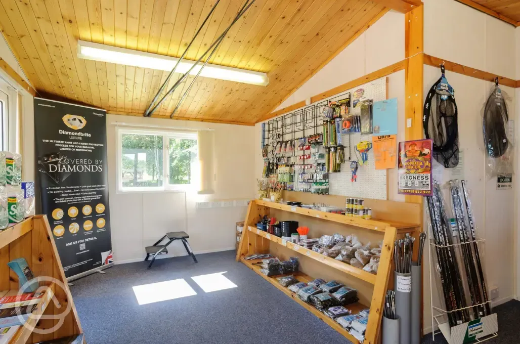 Onsite shop stocked with fishing equipment  Onsite shop stocked with fishing equipment