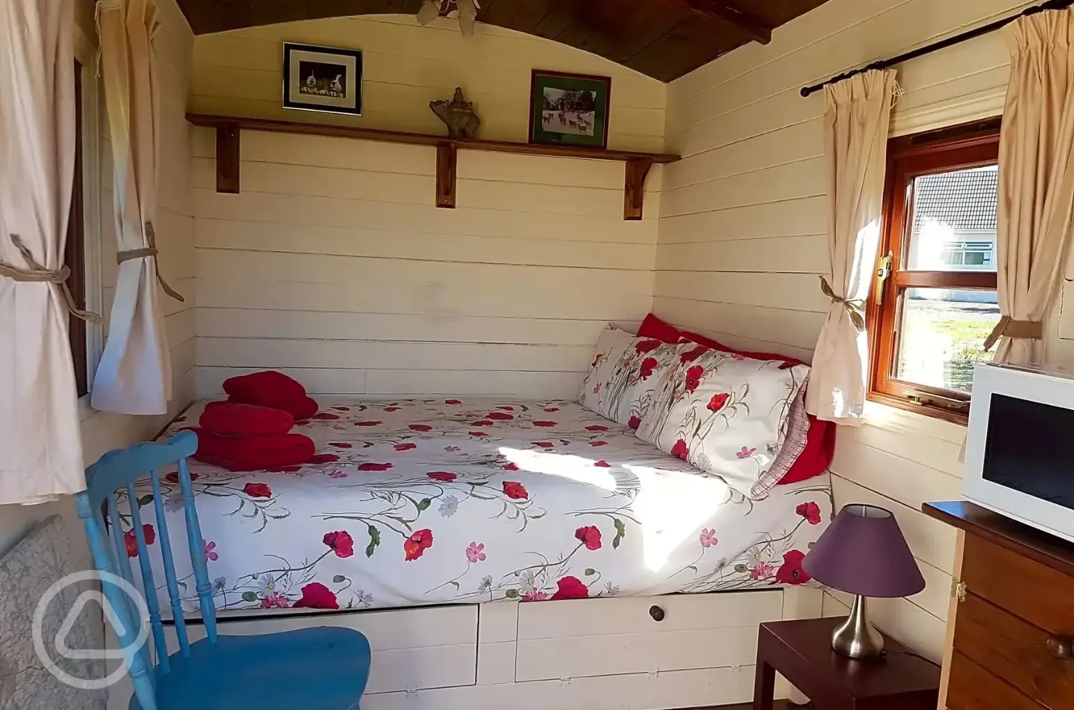 Shepherd's hut interior