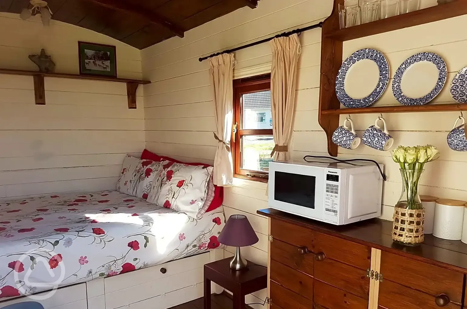Shepherd's hut interior