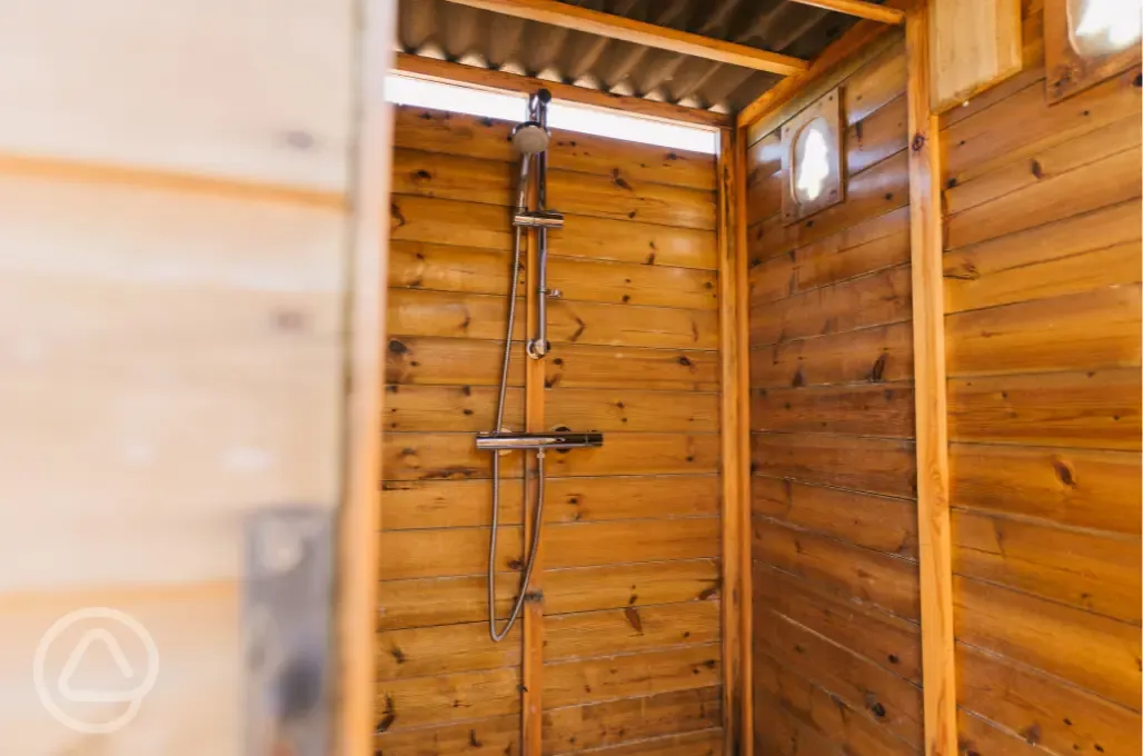 Private shower hut