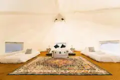 Bell tent interior Bell tent interior