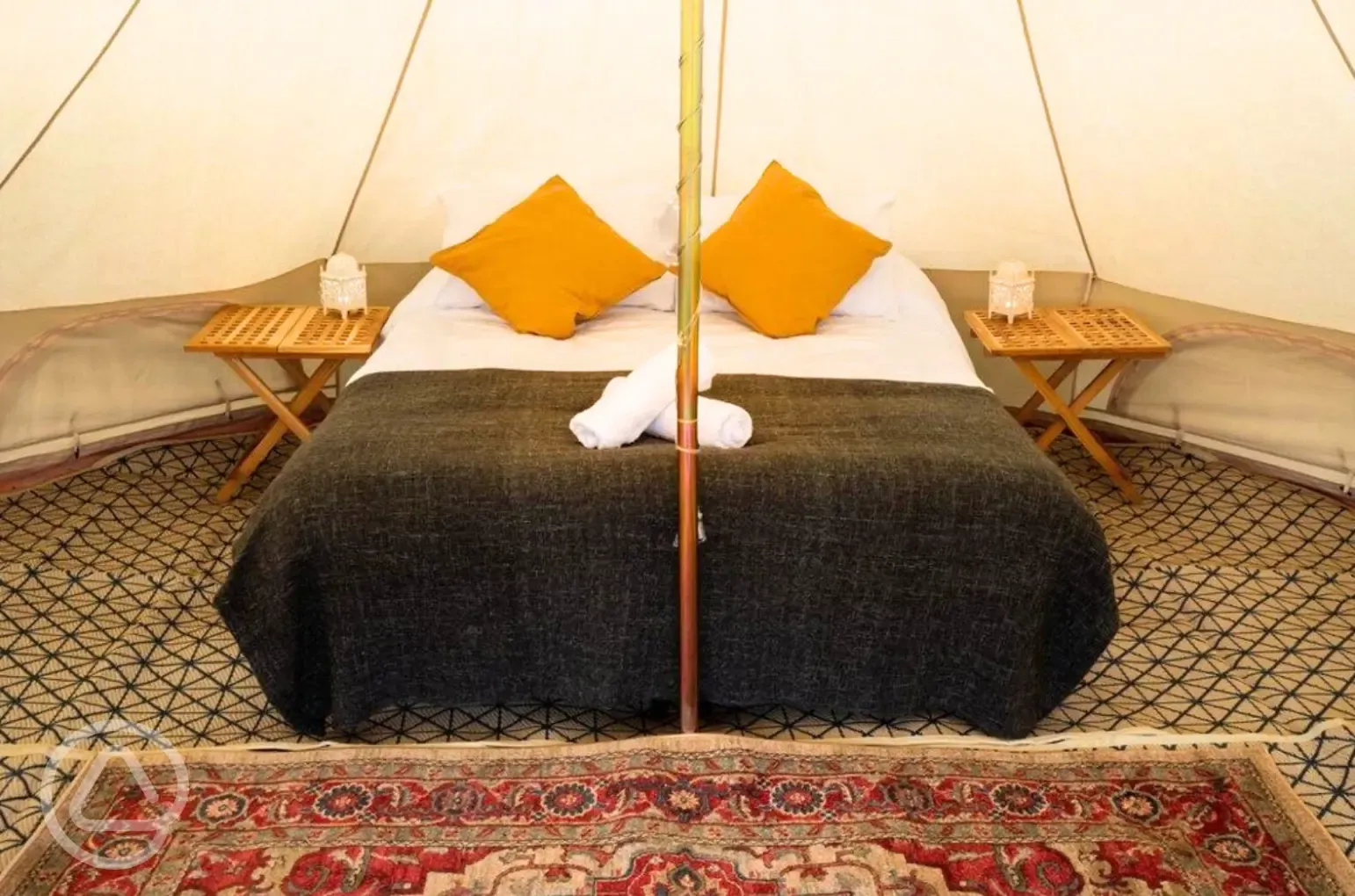 Luxury bell tent interior