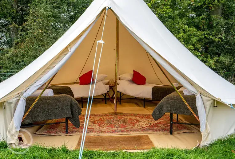 Luxury furnished bell tent