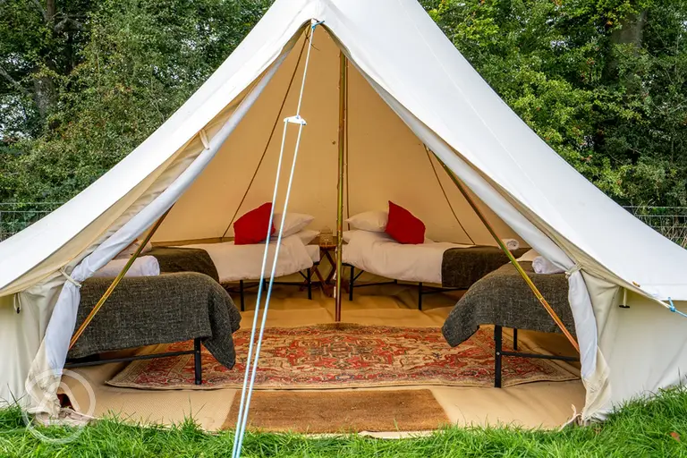 Luxury furnished bell tent