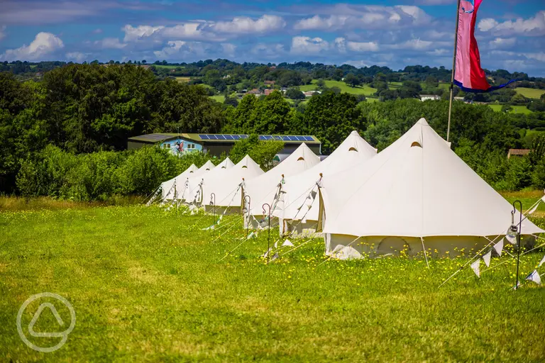 Luxury furnished bell tents