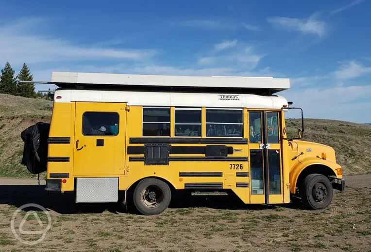 Vintage school bus (dog friendly)