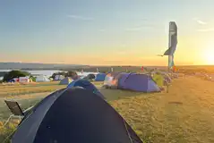 Camping area at sunset