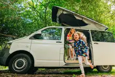 Hardstanding touring pitches (electric or fully serviced options)