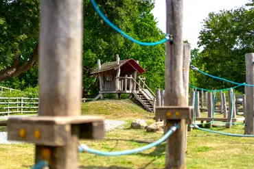 Oak Leaf play area (one of five play areas at Fineshade Wood Campsite)
