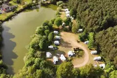 Aerial of Oasis Lakes and Holidays and the onsite fishing lake