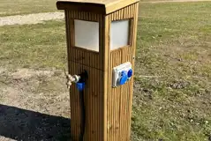 Pitches with water, electric hook ups and an automatic night light Pitches with water, electric hook ups and an automatic night light